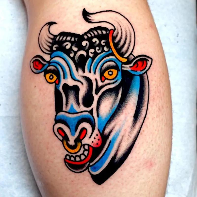 a colorful horse tattoo